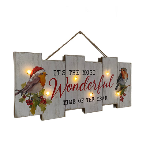 48x21cm BO Robin Scene Plaque