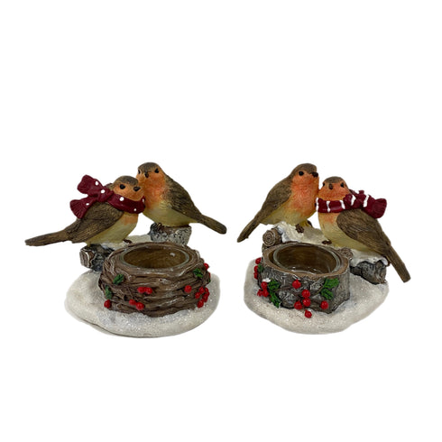 16 x 10cm Robin Tealght Holder