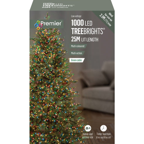 1000 LED TREEBRIGHTS WITH TIMER MULTI-COLOURED