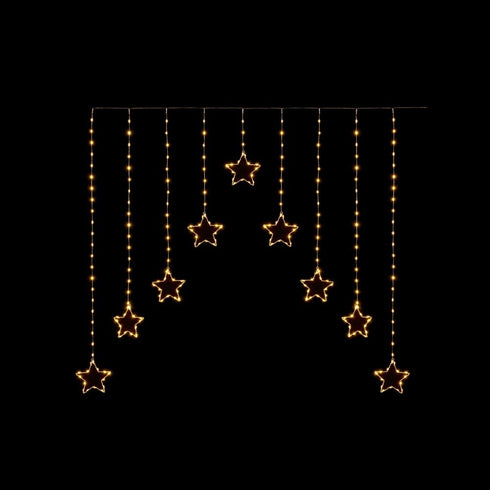 258 LED STAR CURTAIN LIGHT -WARM WHITE 1.2 X 1.2M