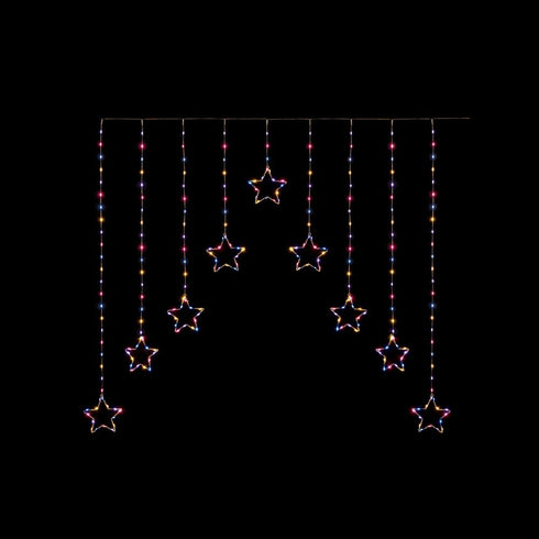 258 LED STAR CURTAIN LIGHT -RAINBOW 1.2 X 1.2M