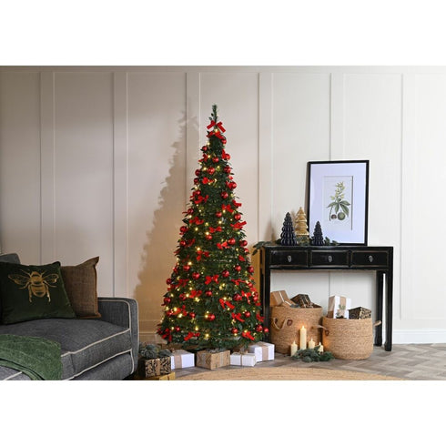 1.8MT PRE-LIT RED POP-UP TREE