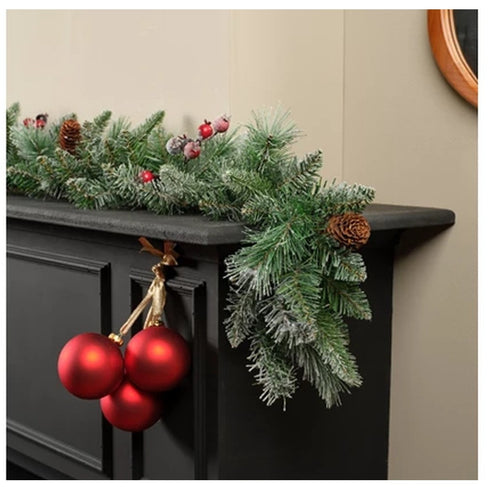FROSTED WINDHAM SPRIUCE GARLAND 9FT