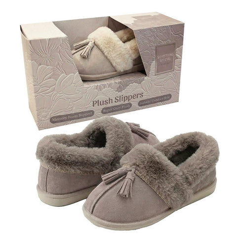 LADIES COSY PLUSH SLIPPERS