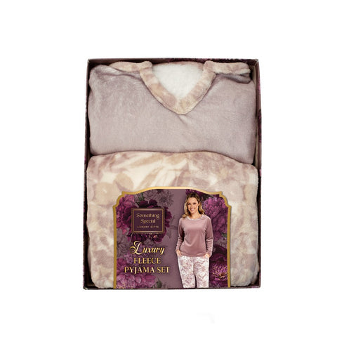 LADIES LUXURY FLEECE PYJAMA SET