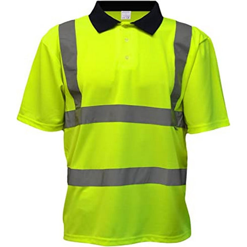 EN471 HI VIZ BIRDS EYE POLOSHIRT Yellow