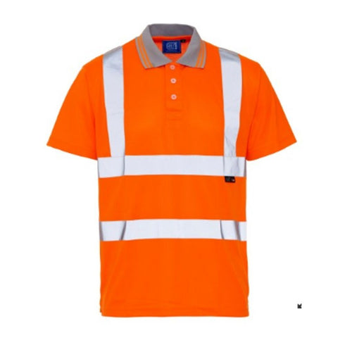 ORANGE HIGH VIZ POLO SHIRT