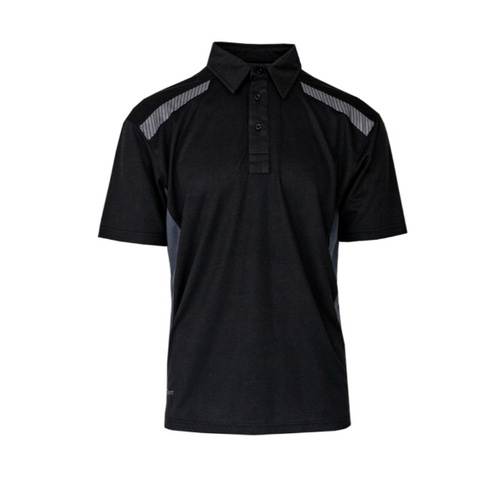 Xpert Pro Stretch Polo Shirt Black/Grey