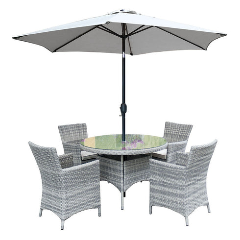 TUSCANY 4 SEATER DINING SET 1.1M