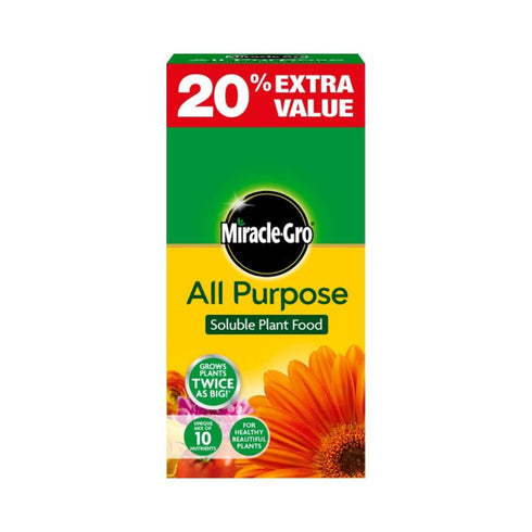 MIRACLE-GRO ALL PURPOSE PLANT FOOD 1KG + 20% FREE ~