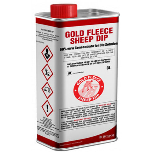 3Lt Gold fleece, Ectoflits Summer & Winter Dip (500 Sheep) 35 day withdrawal
