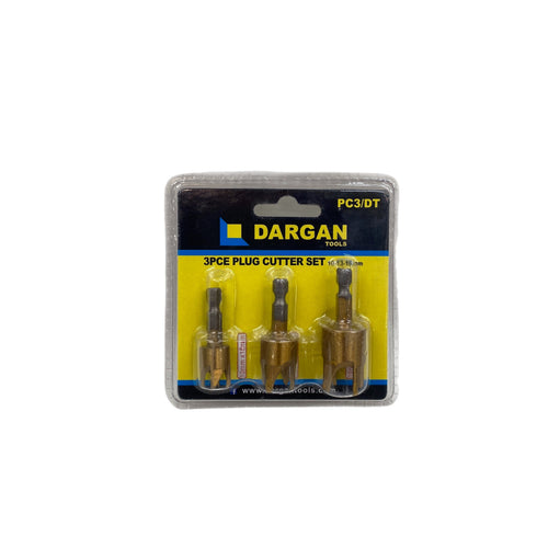 PLUG CUTTER SET 3 PCE HEX SHANK (DD)