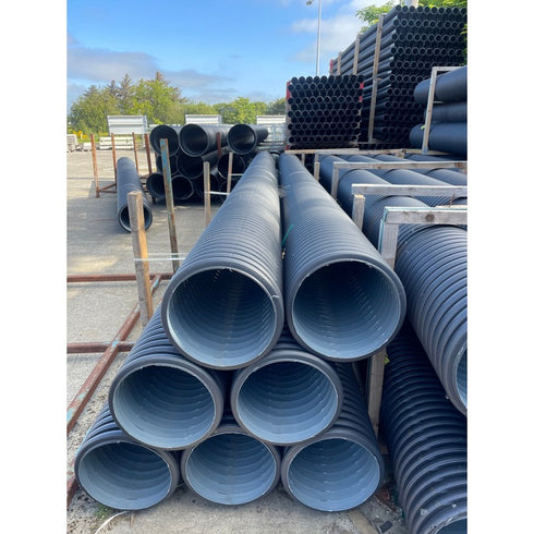 300Mm*6Mt)T/Wall*Perforated*Pipe(Blk)C/W Connector