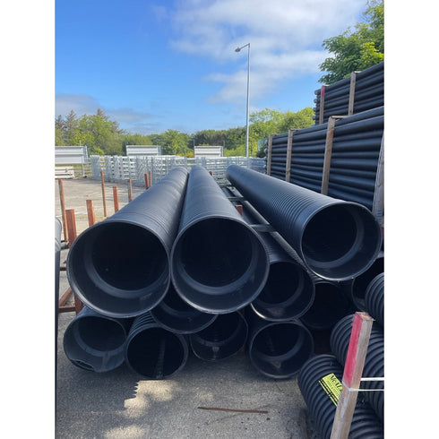 375Mm*6Mt)T/Wall*Unperforated*Pipe(Blk)C/W Connect