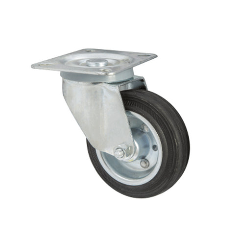 CASTOR RUBBER SWIVEL 3in 75kg (s)
