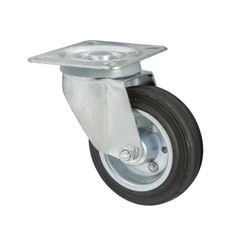 CASTOR RUBBER SWIVEL 6in 150kg (s)