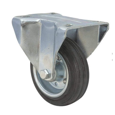 CASTOR RUBBER FIXED 150mm 150kg (s)