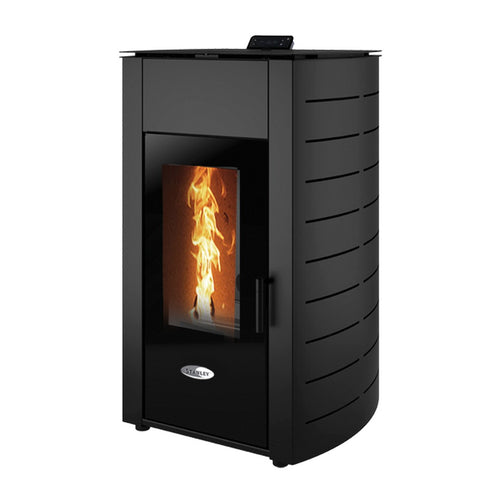 SOLIS K1700 PELET STOVE BOILER GREY STRAIGHT SIDES