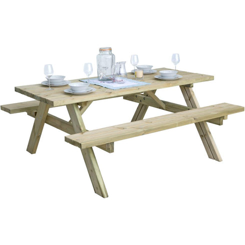 PRESSURE TREATED HEAVY DUTY PICNIC BENCH ~