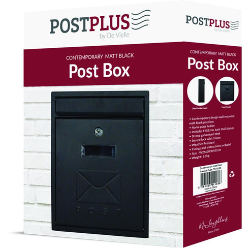 CONTEMPORARY BLACK POSTBOX