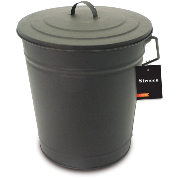 BLACK COAL BUCKET & LID ~