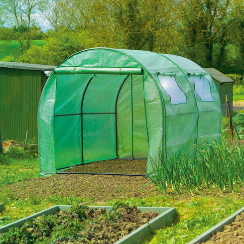 PROPLUS POLYTUNNEL GREENHOUSE C/W STEEL FRAME 3mt x 2mt x 2mt