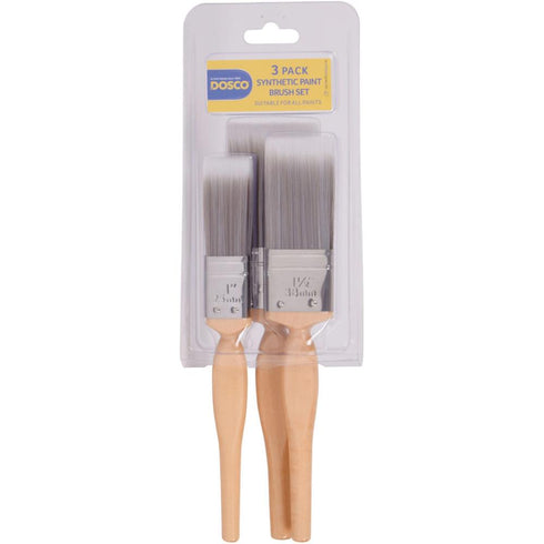 3 PACK SYNTHETIC PAINTBRUSH SET 20