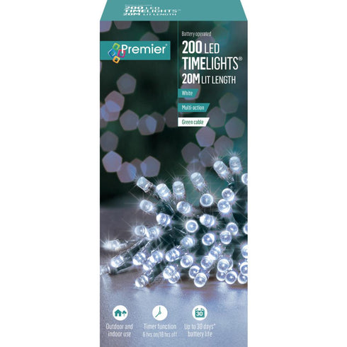 200 B/O LED TIME LIGHTS-WHITE