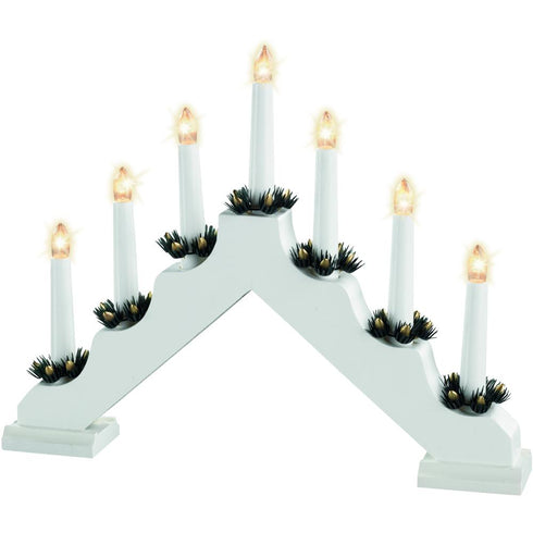 7L WHITE WOOD CANDLEBRIDGE