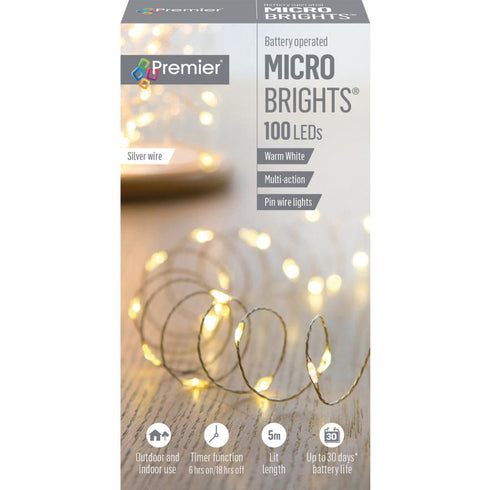 100 LED B/O MULTI-ACTION MICROBRIGHTS -WARM WHITE