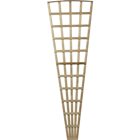 1.8 x 0.61m Traditional Heavy Fan Trellis - Arched
