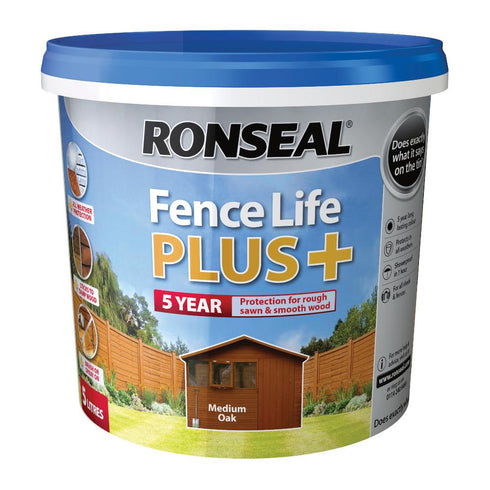 FENCELIFE PLUS MEDIUM OAK 5LT