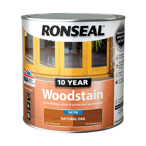 10 YEAR WOODSTAIN 2.5L NATURAL OAK