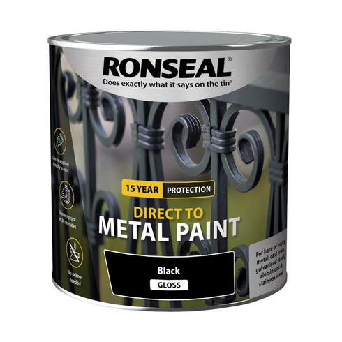 RONSEAL DIRECT TO METAL BLACK GLOSS 2.5L