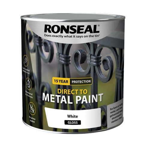 RONSEAL DIRECT TO METAL WHITE GLOSS 2.5L