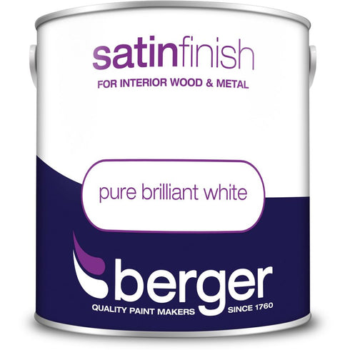 BRIL.WHITE BERGER SATIN SHEEN 2.5LT