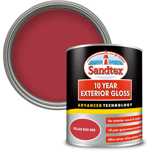 SANDTEX HIGH PERF EXT GLOSS PILLAR BOX RED 750ML
