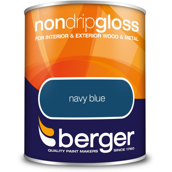 BERGER NON DRIP GLOSS 750ML NAVY BLUE