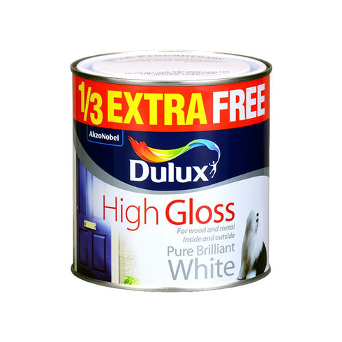 DULUX HIGH GLOSS PBW 750ML +33% FREE