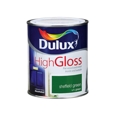 DULUX HIGH GLOSS SHEFFIELD GREEN 750ML