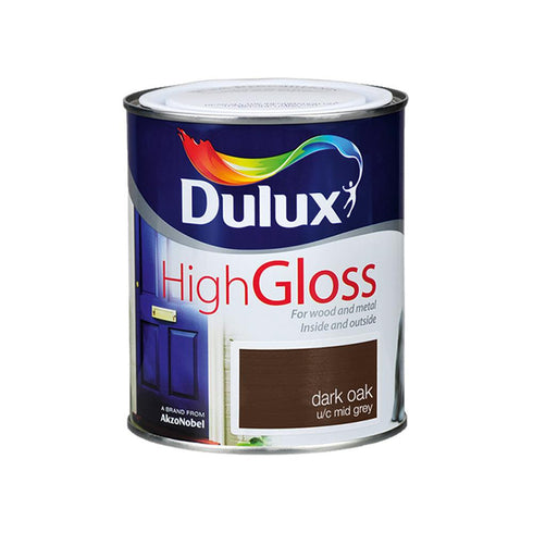 DULUX HIGH GLOSS DARK OAK 750ML