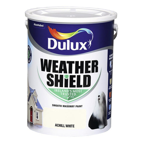 DULUX WEATHERSHIELD ACHILL WHITE 5L