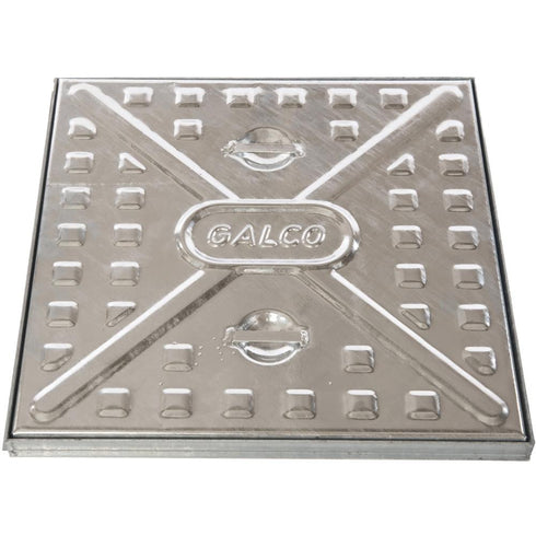 Manhole Cover Galv(24"*18")(10Ton=2 Bar Back)(Red Paint) ~