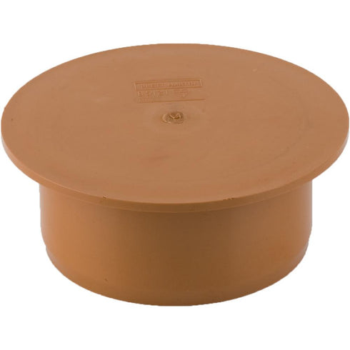 4" Sewer Socket Plug (Brown push in Blank cap Socket end )