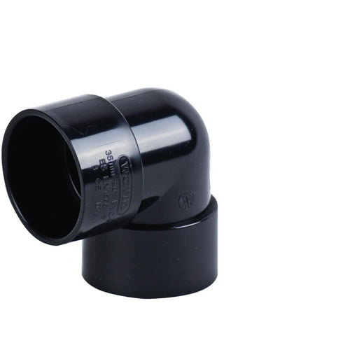 OsmaW PVC-C waste Knuckle Bend 90° BLACK 40mm
