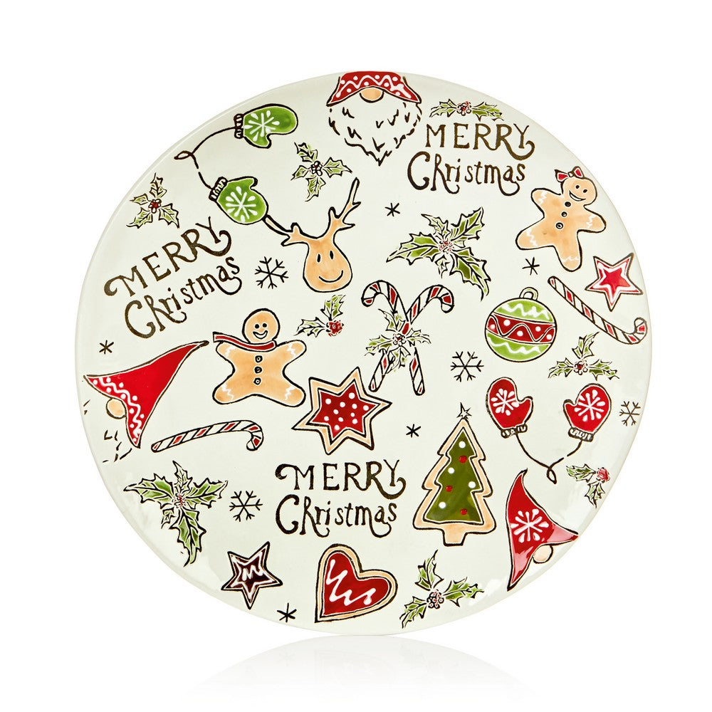27cm Round Christmas Icons Plate – Inishowen Co-Op