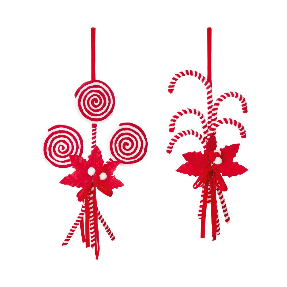 37cm Candy Cane Bunch Hanging Dec 2 Asst Candy Cane - Sweet – Inishowen ...