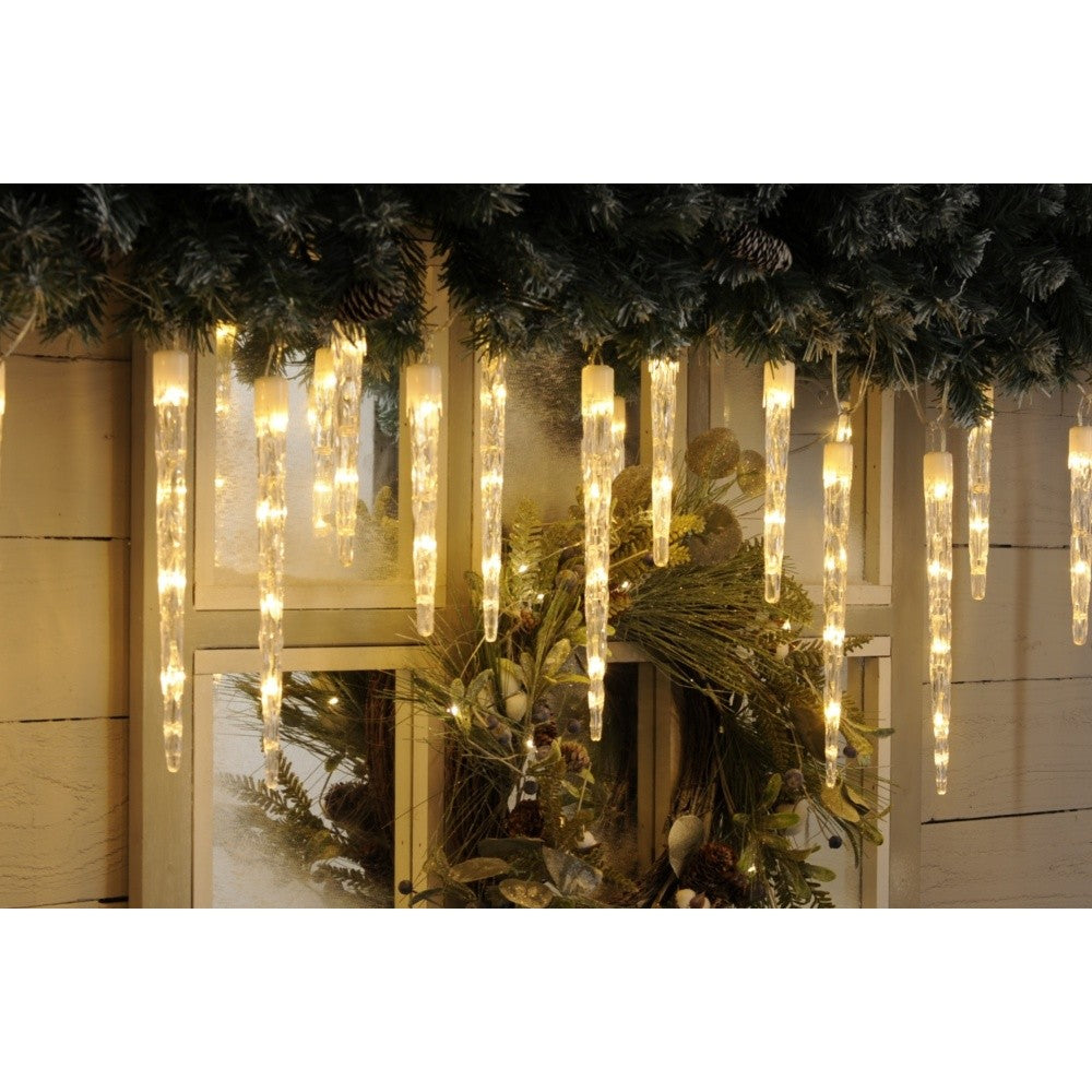 24 COLOUR CHANGING LED ICICLE LIGHT WHITE TO WARM WHITE – Inishowen Co-Op